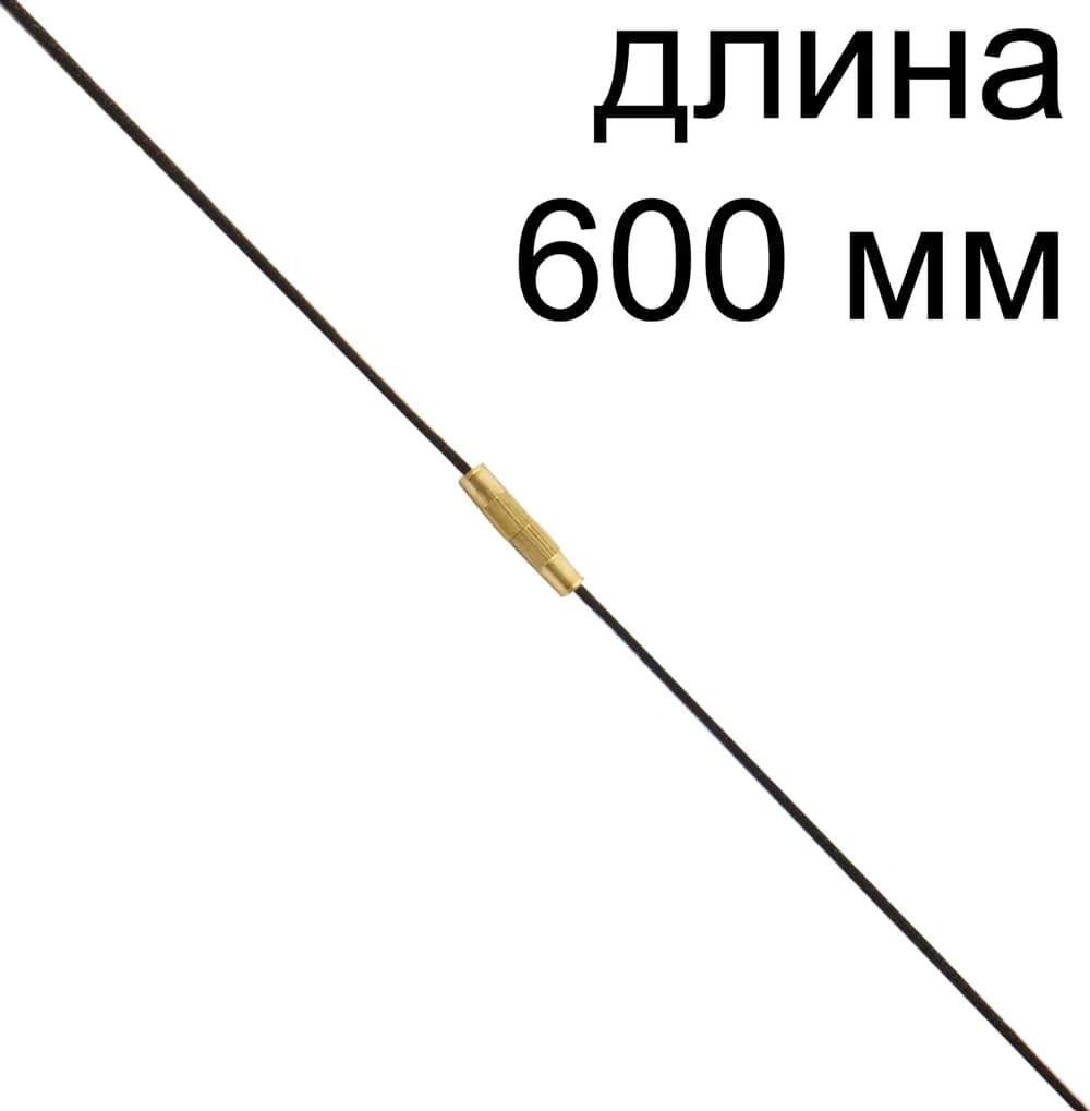 Гайтан чёрный, шёлк, закрутка, 60 см