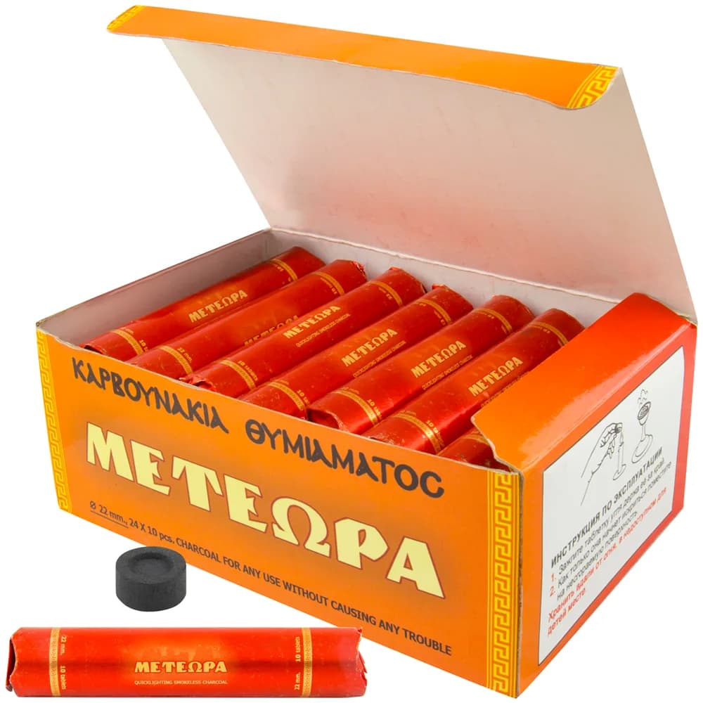 Уголь «Meteora», быстроразжигаемый, D22, 240 табл
