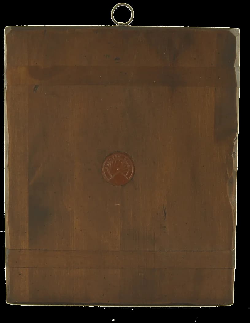 Икона «Евфросиния», дерево под старину, риза металл, стразы, 11×13 см