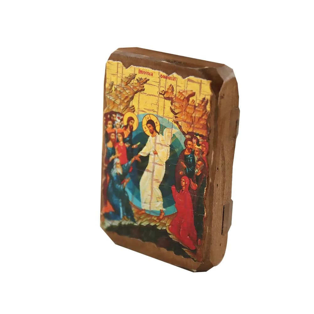 Икона «Воскресение Христово», дерево под старину, печать-краска, 7×10 см