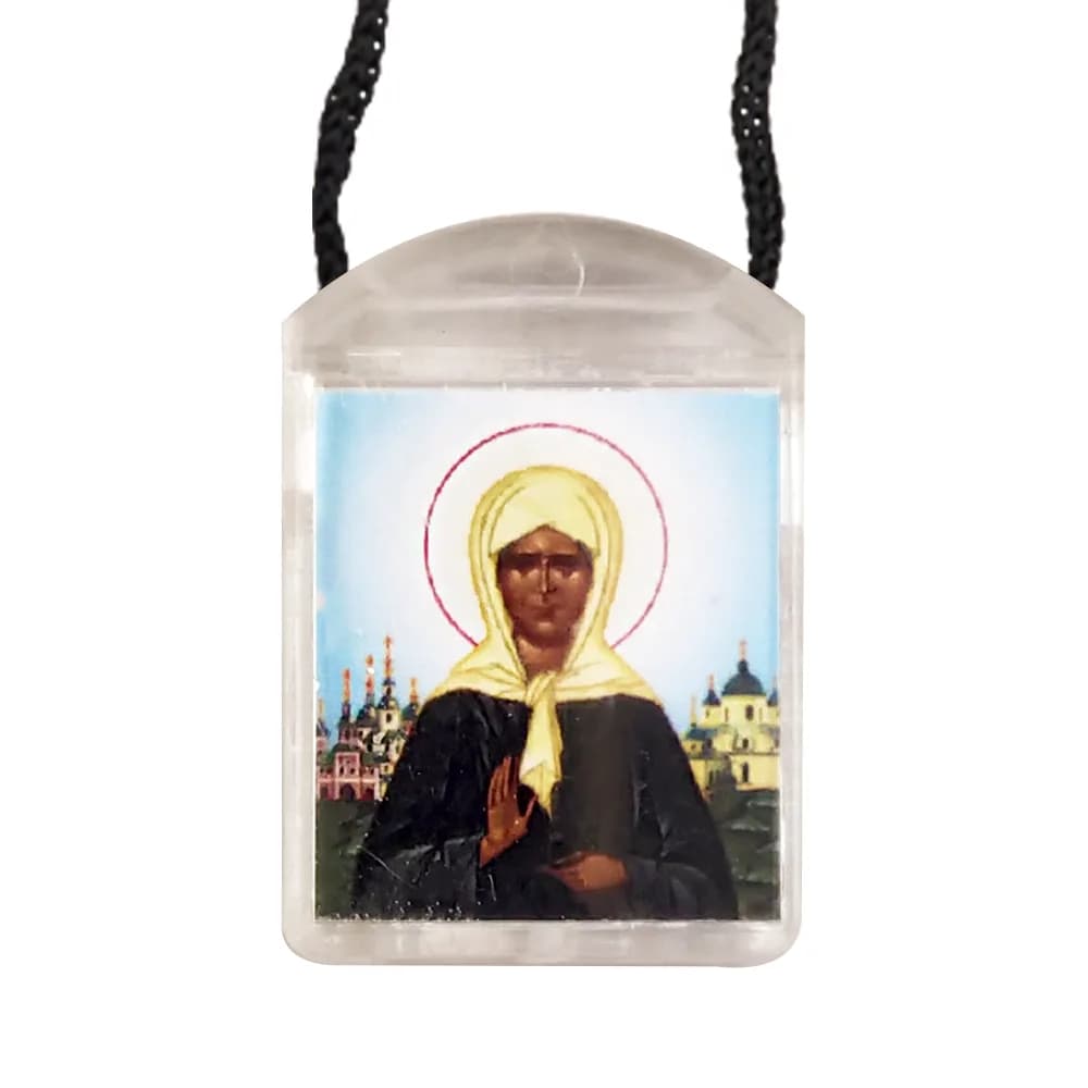Ладанка на шнурке «Матрона», пластиковая
