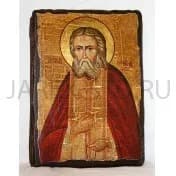 Икона «Серафим Саровский» дерево под старину, печать-краска, 30×42 см