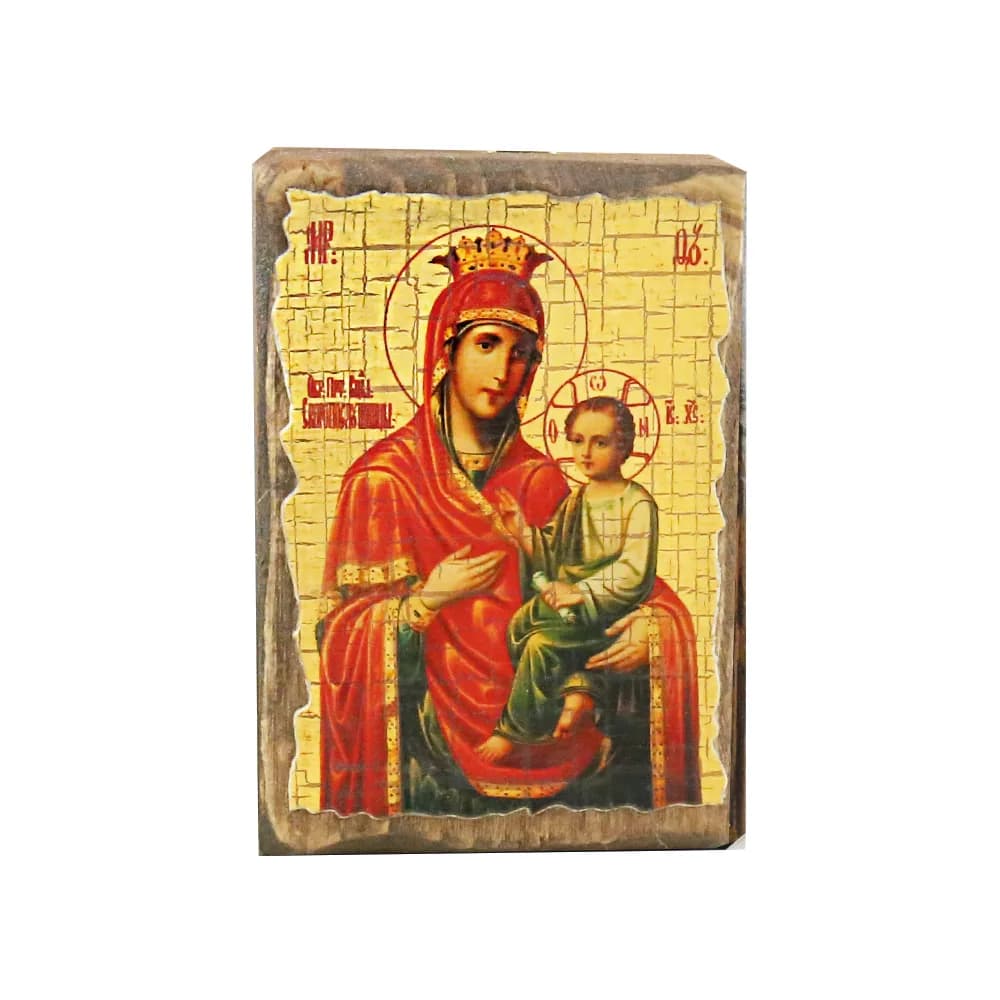 Икона «Скоропослушница», дерево под старину, печать-краска, 7×10 см