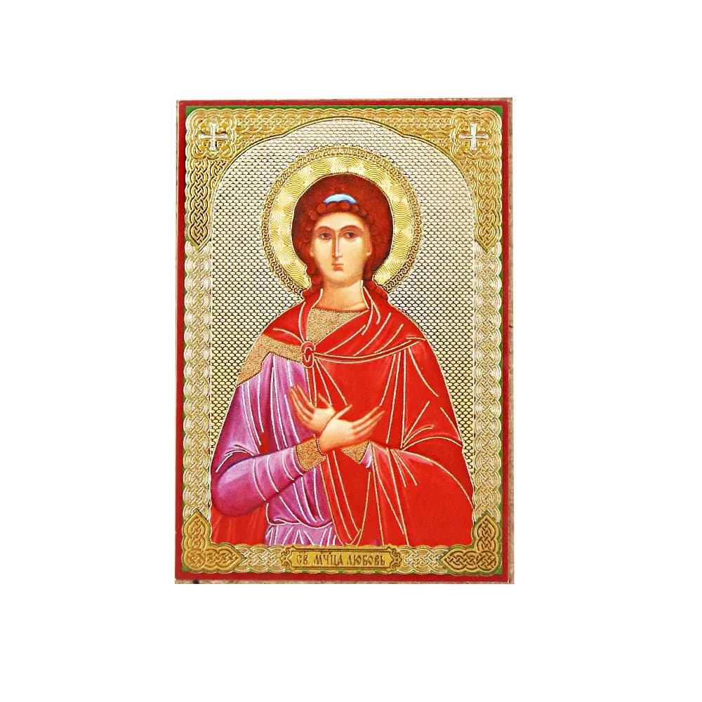 Икона «Любовь», мдф, полиграфия, 6×8 см