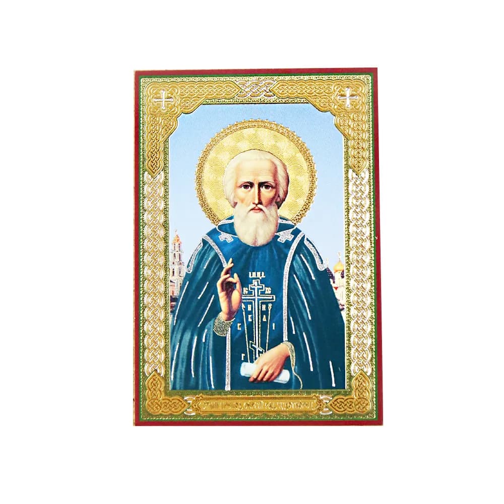 Икона «Сергий Радонежский», мдф, полиграфия, 6×8 см