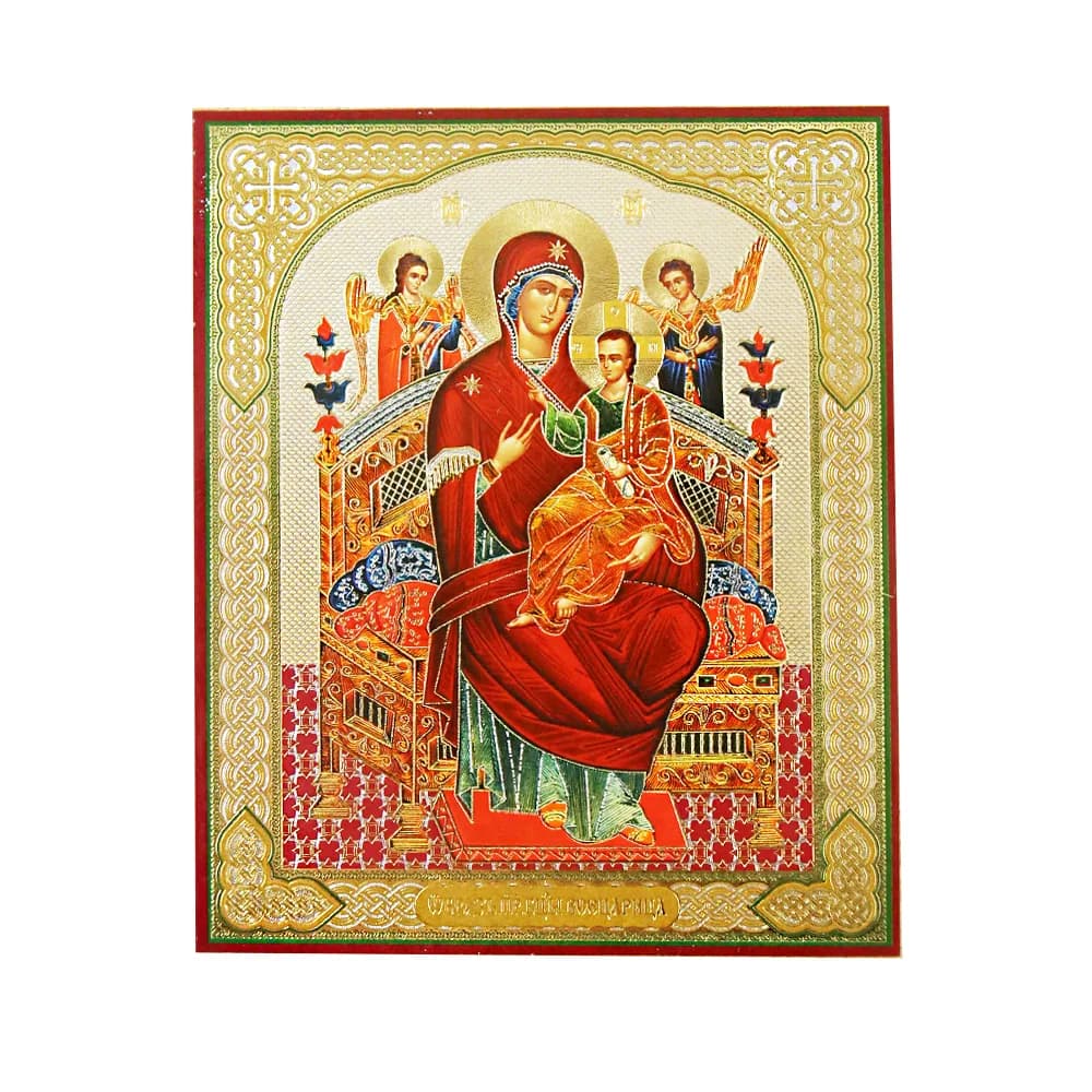 Икона «Всецарица», мдф, полиграфия, 10×12 см
