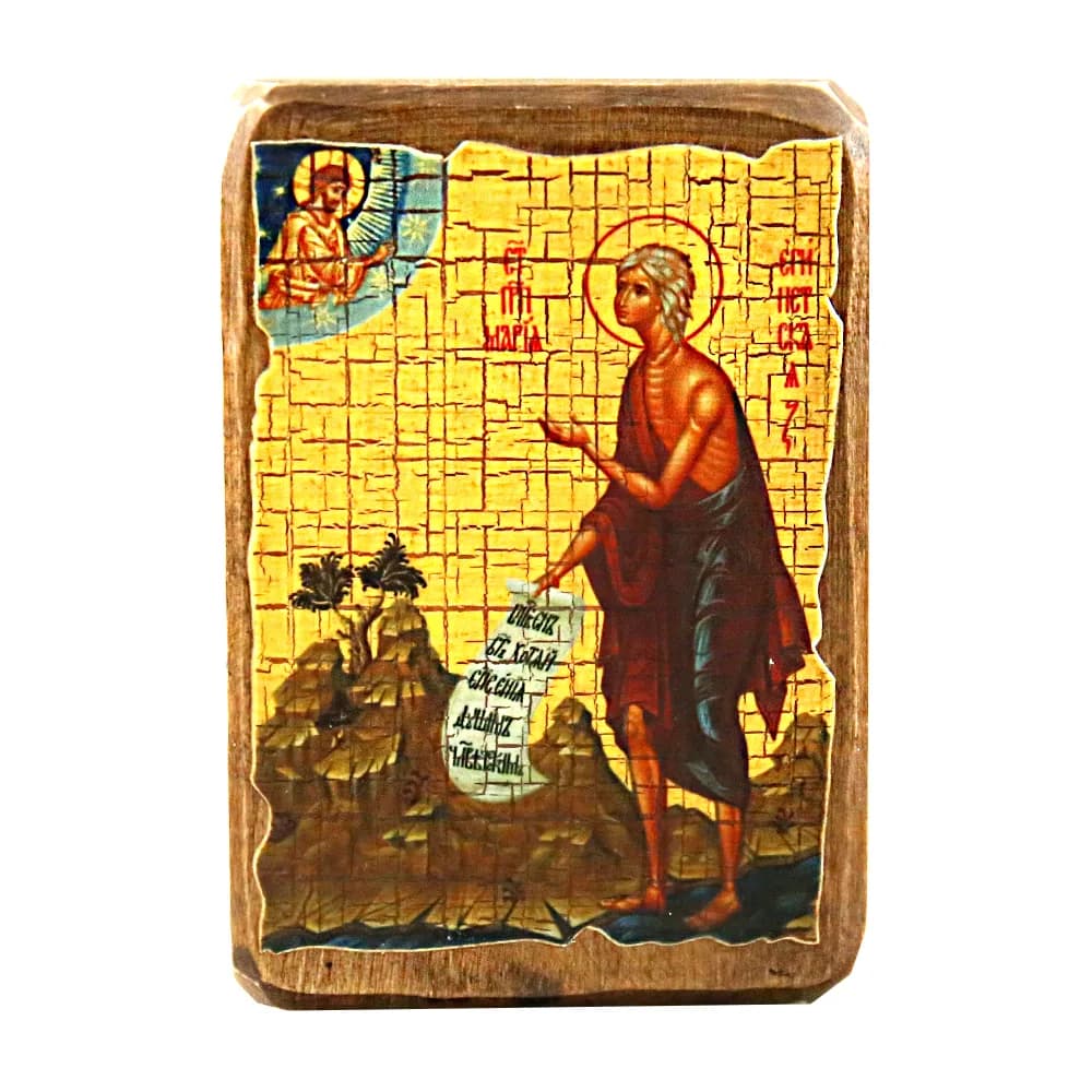 Икона «Мария», дерево под старину, печать-краска, 7×10 см