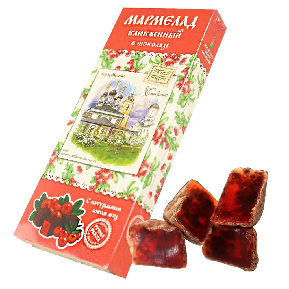 Мармелад «Клюквенный» в тёмном шоколаде, 150 гр