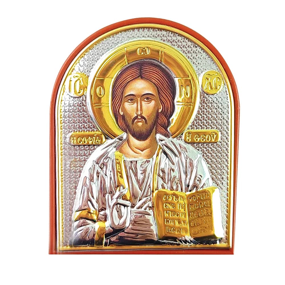 Икона «Спаситель» арочная, пластик, металл, 7 см