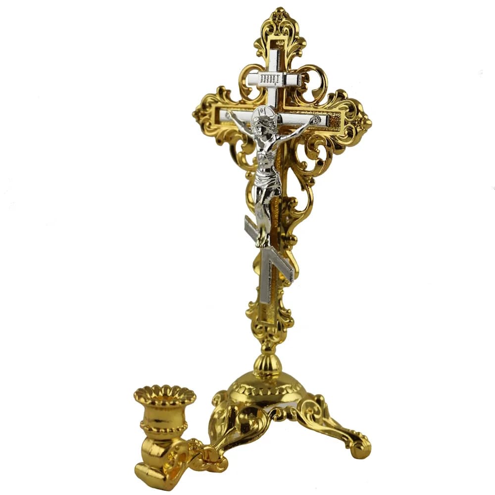 Подсвечник «Крест», металл, 13 см