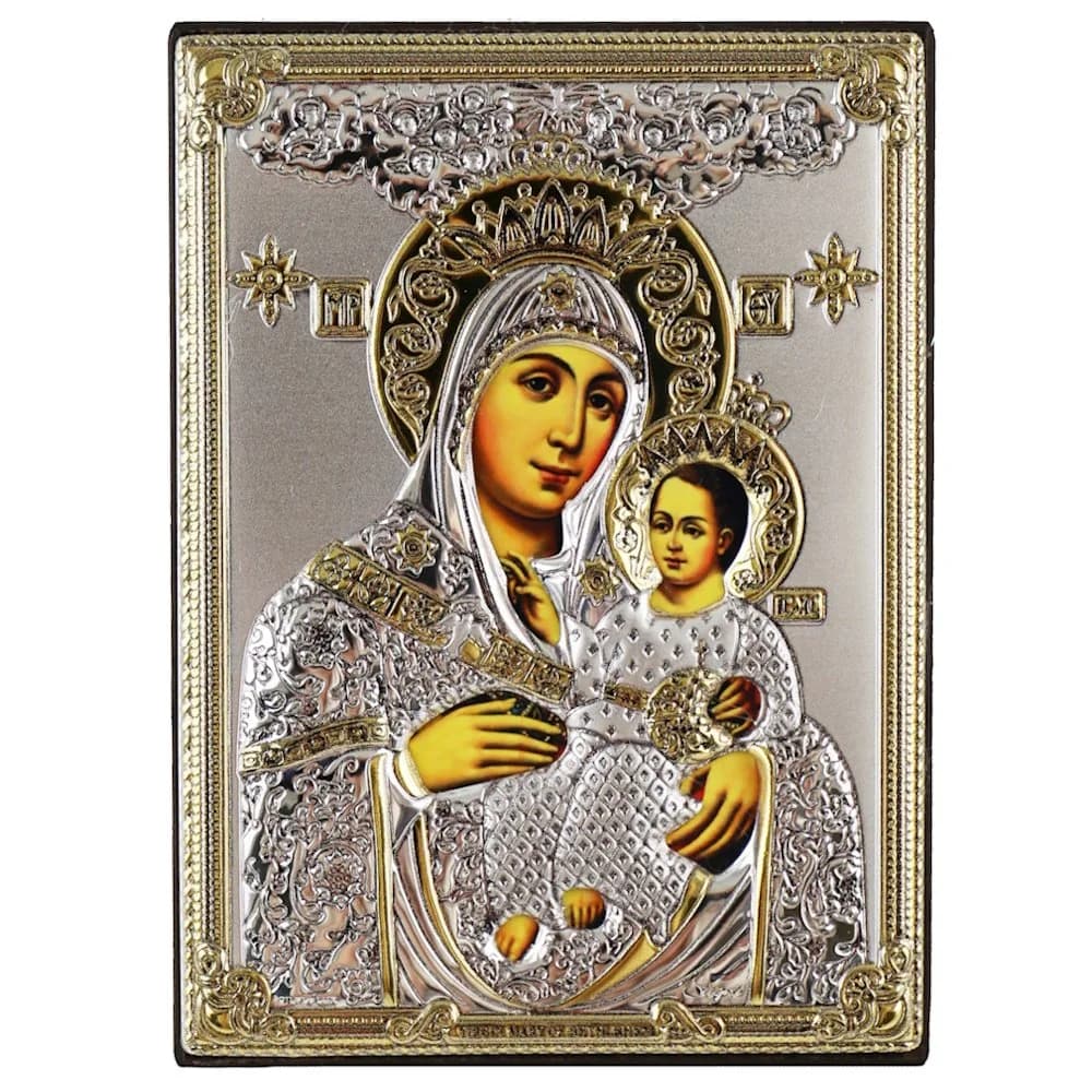 Икона «Вифлеемская», риза металл, рамка мдф, напыление серебро и золото, 8,4×11,2 см