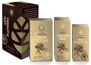 Подарочный набор «Дары кедровника», бальзам 250 мл, фиточай 60 г, ядро кедрового ореха 80 г