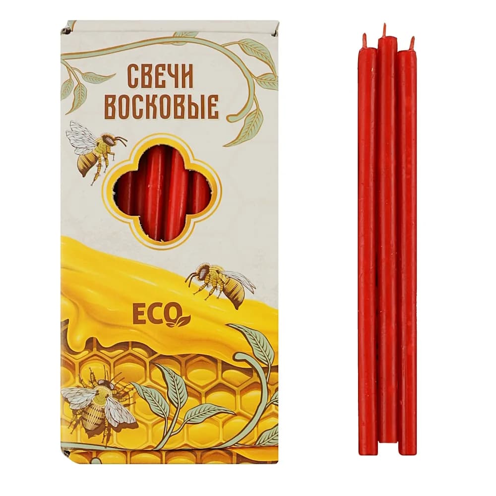 Свечи праздничные церковные «красные» №55, 50 шт