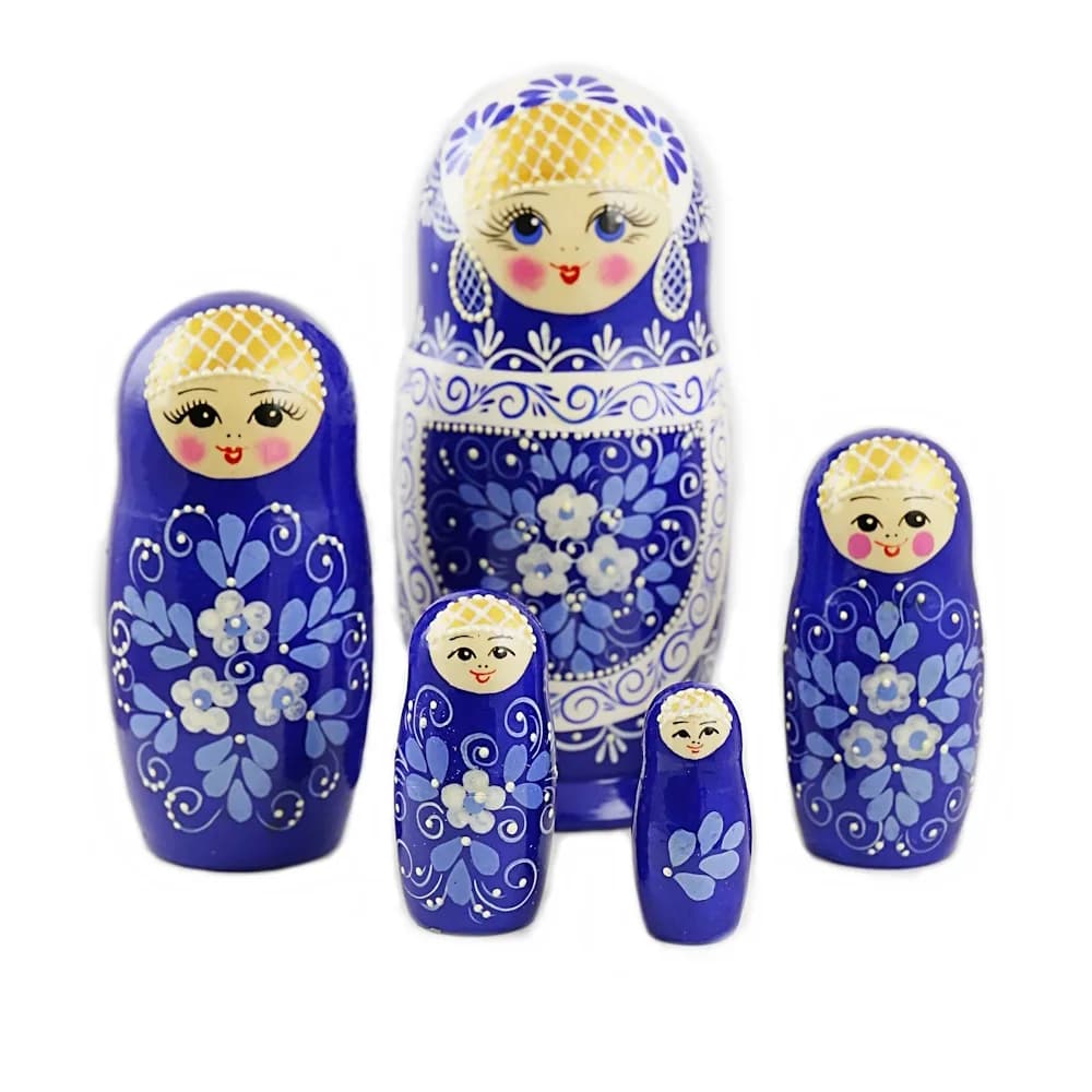 Матрешка «Новый жемчуг», 5 кукольная, 18 см, 8 см