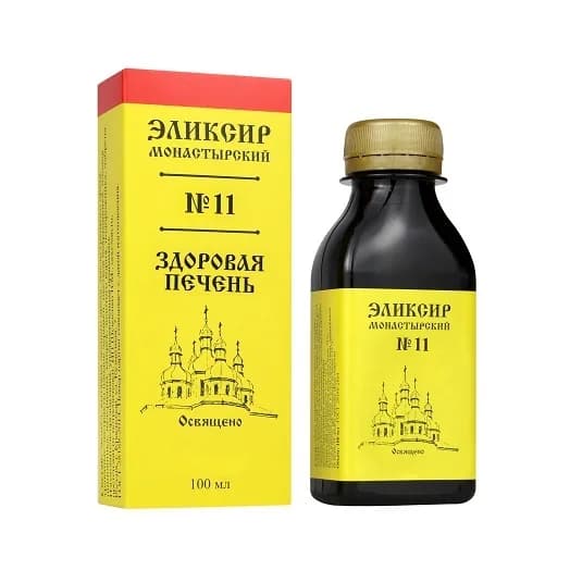 Эликсир Монастырский №11 Здоровая печень, пластик, 100 мл, «Архыз»
