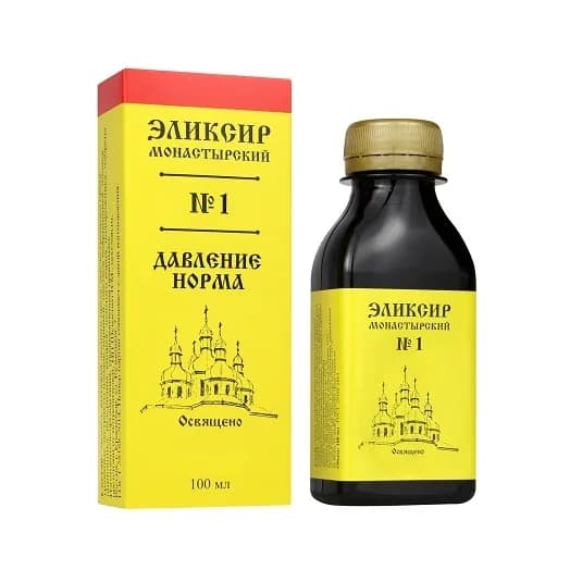 Эликсир монастырский № 1 давление норма, пластик, 100 мл, «Архыз»