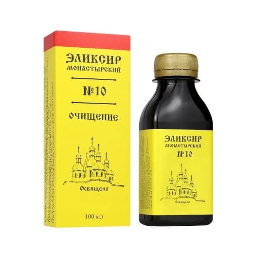 Эликсир монастырский №10 «Архыз», очищение, пластик, 100 мл