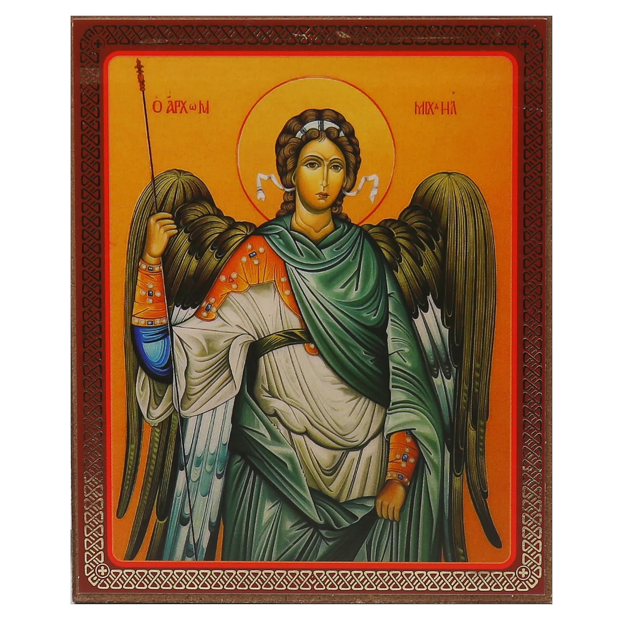 Икона «Архангел Михаил», мдф, полиграфия, 10×12 см