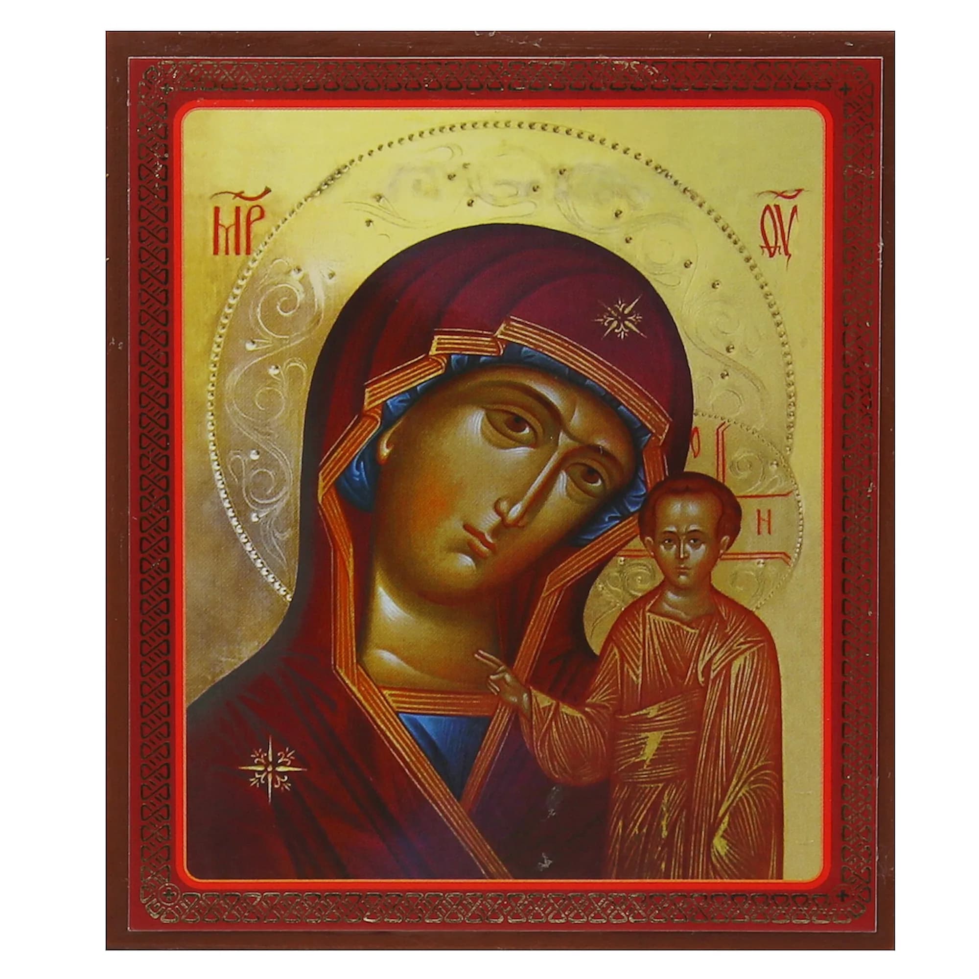 Икона «Казанская», мдф, полиграфия, 10×12 см