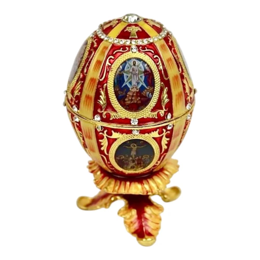 Шкатулка «Яйцо», металл, эмаль, 12 см