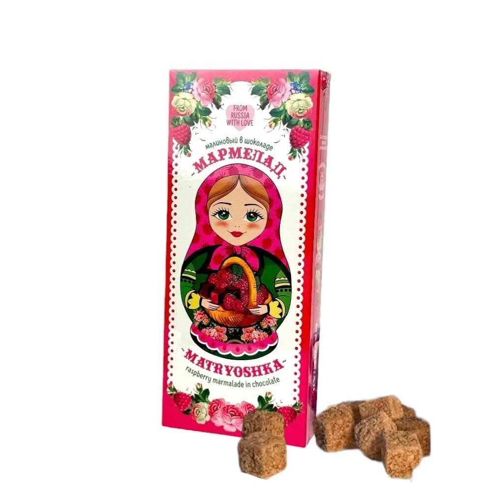 Мармелад «Матрёшки» малиновый в тёмном шоколаде, 150 г
