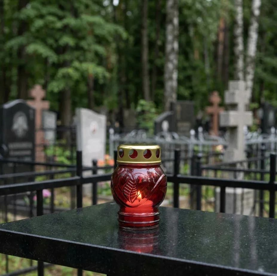Лампада неугасимая, с сердцем, стекло, металлическая крышка, красная, 9,2 см